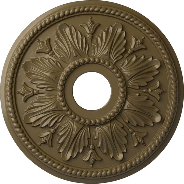 Ekena Millwork Edinburgh Ceiling Medallion (Canopies up to 5 1/8"), 18 1/8"OD x 3 1/2"ID x 2 3/4"P, Mississippi Mud CM18ED1MMF - main